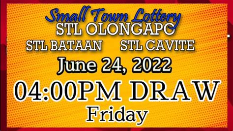 STL Bataan, STL Cavite & STL Olongapo 4PM, LIVE DRAW .